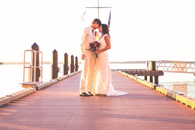 Bride and groom portrait