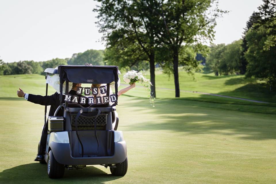 Golf cart ride