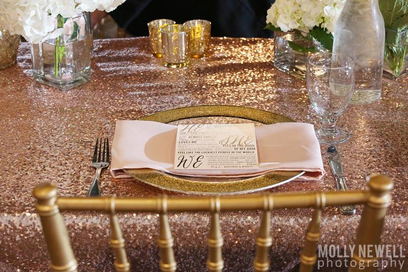 Table setting and menu