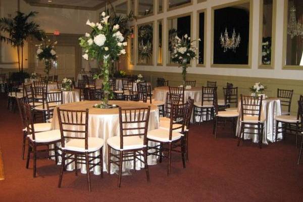 Raised floral centerpieces