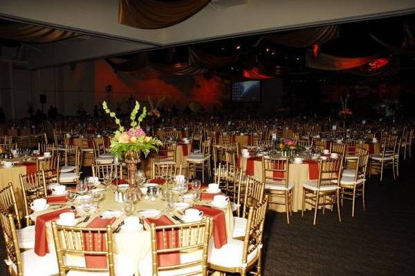 Reception hall setup