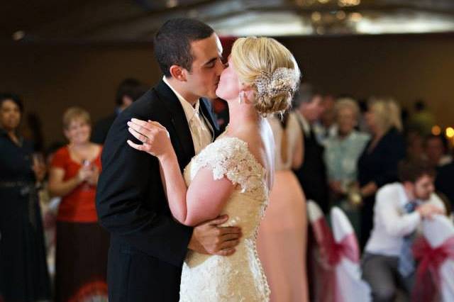 Dancing newlyweds