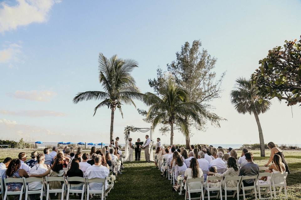 Oceanfront Lawn Wedding