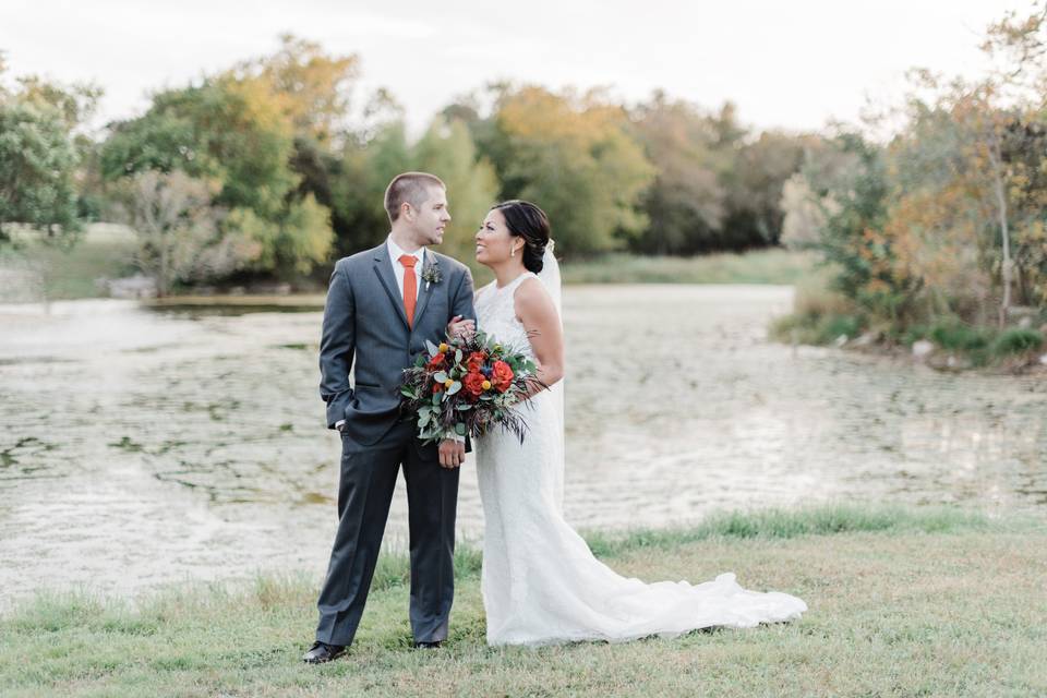 Couple by the lake