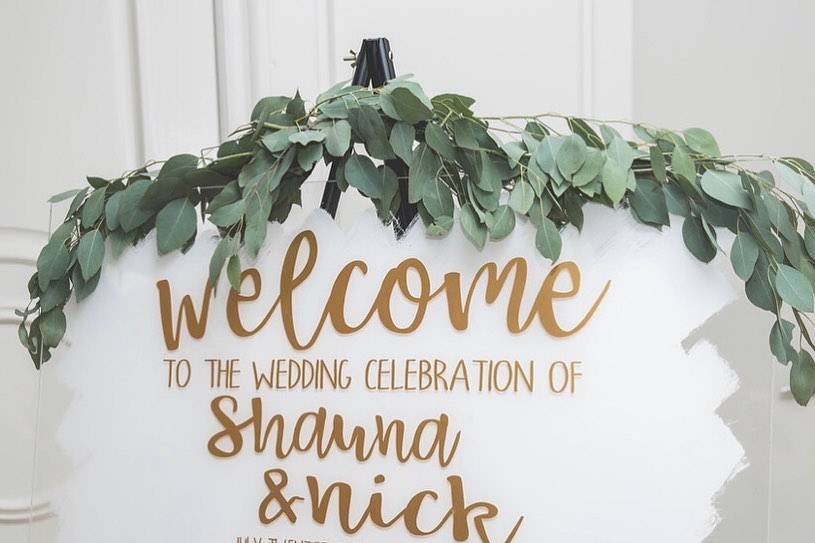 Wedding sign