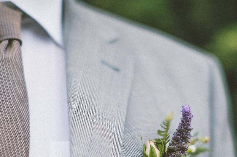 Lavender Boutonniere