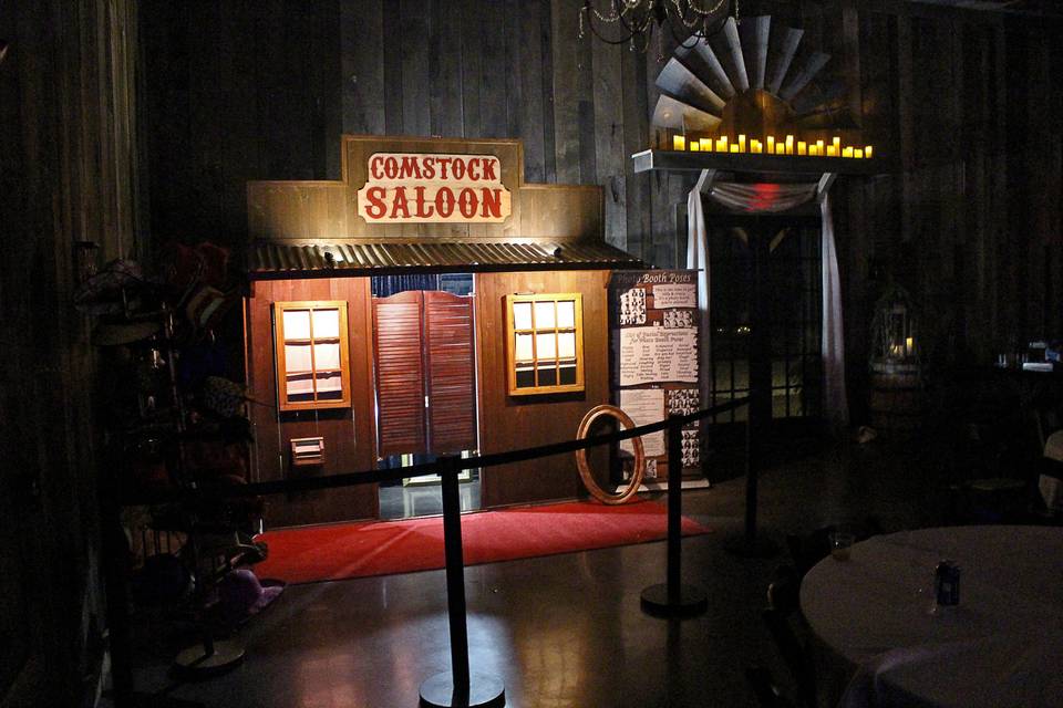 Rustic Western Saloon Booth