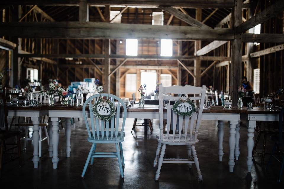 Mix-matched chairs