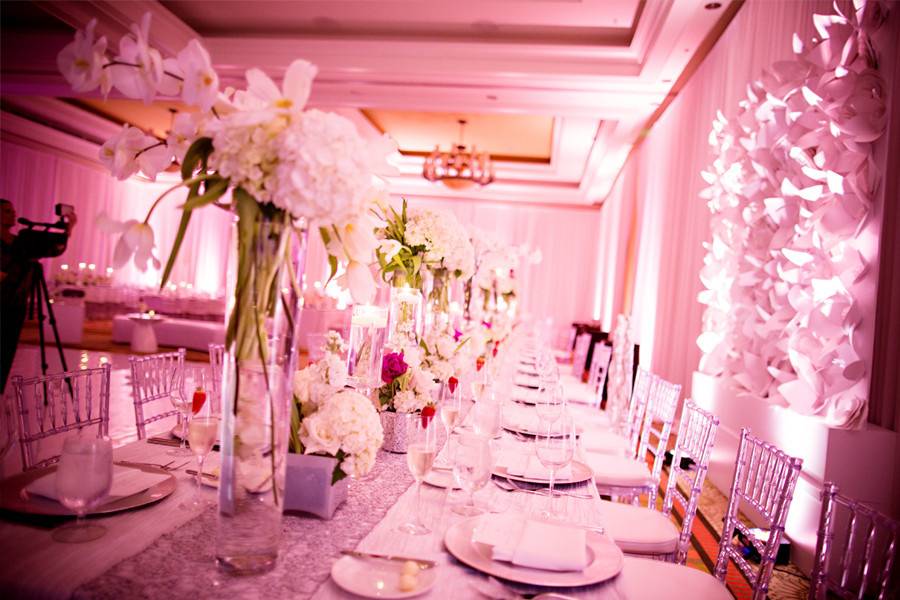 Pink head table