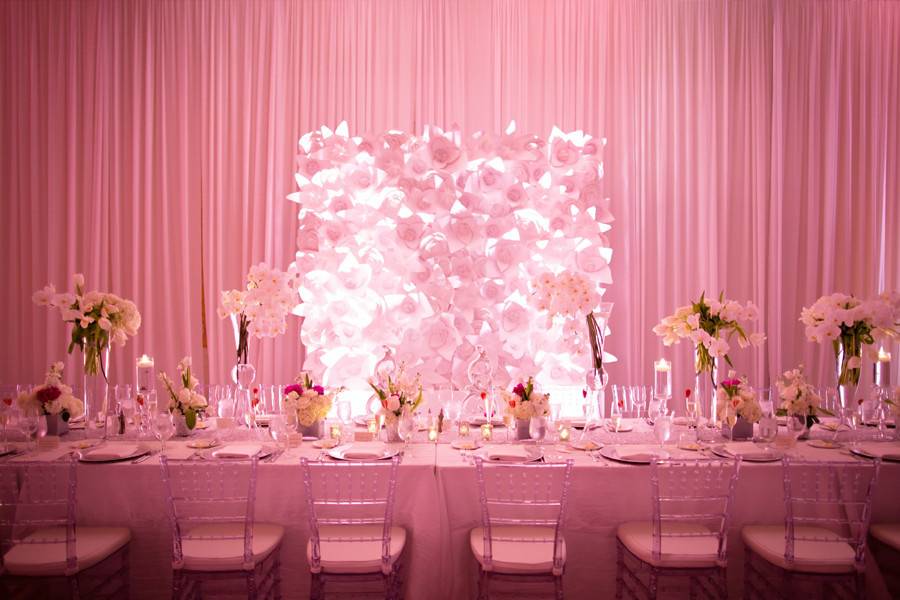 Pink head table