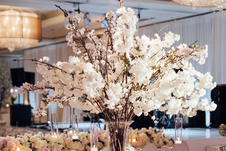 Cherry Blossom Centerpieces