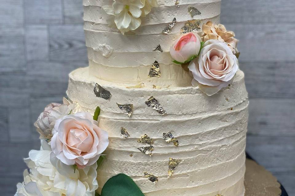 Tiered wedding cake