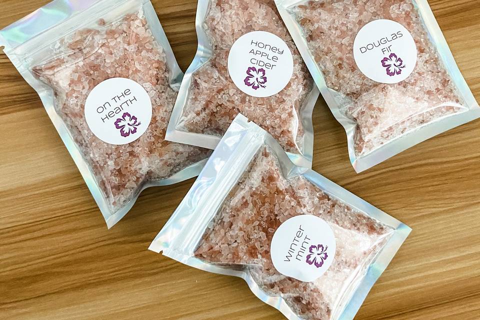 Custom Bath Salt Favors