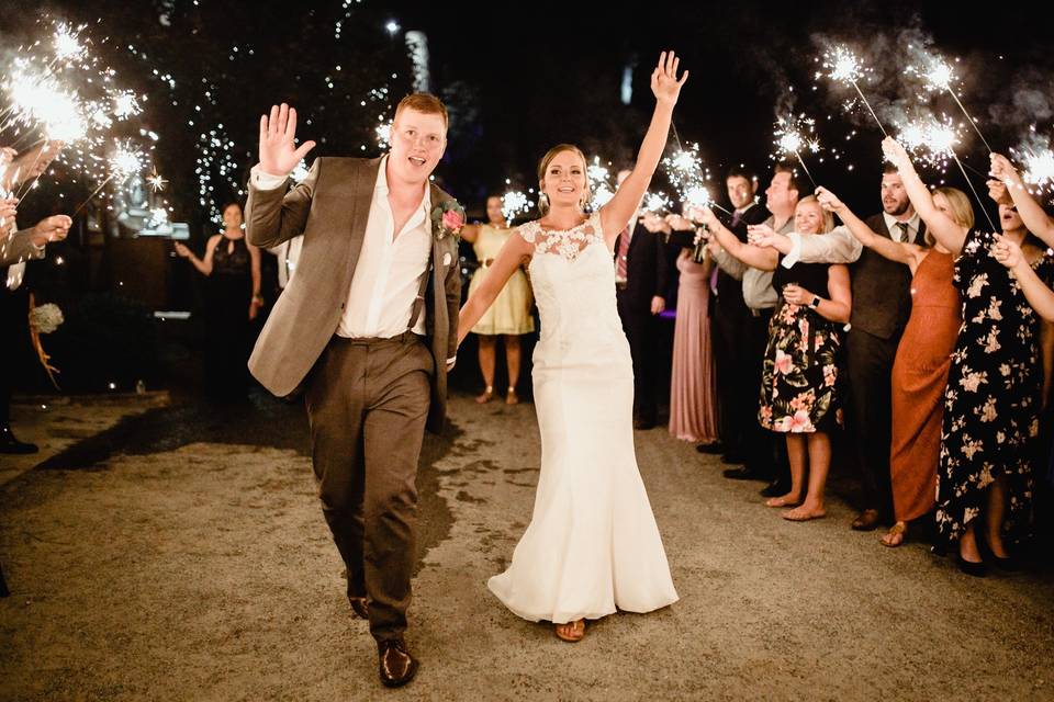 Smiles and sparklers