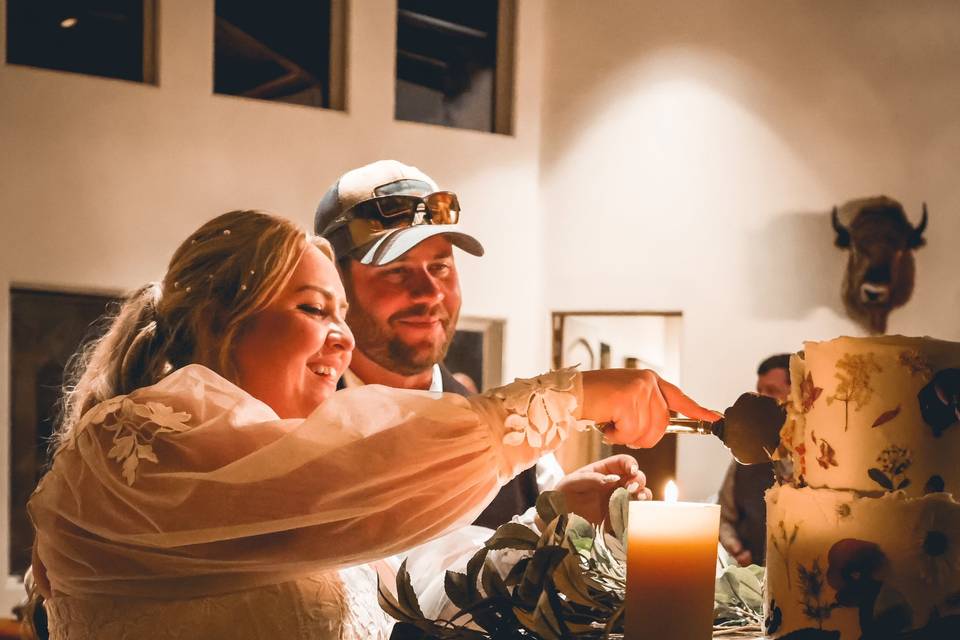 Cutting the cake