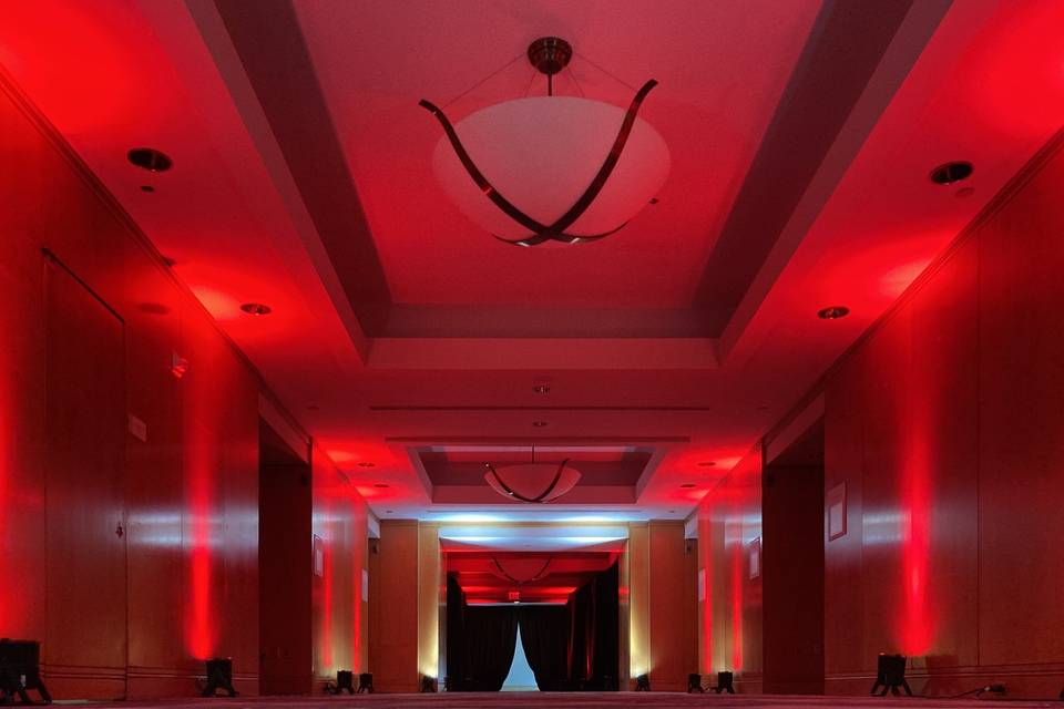 Witherspoon Foyer Red Uplights