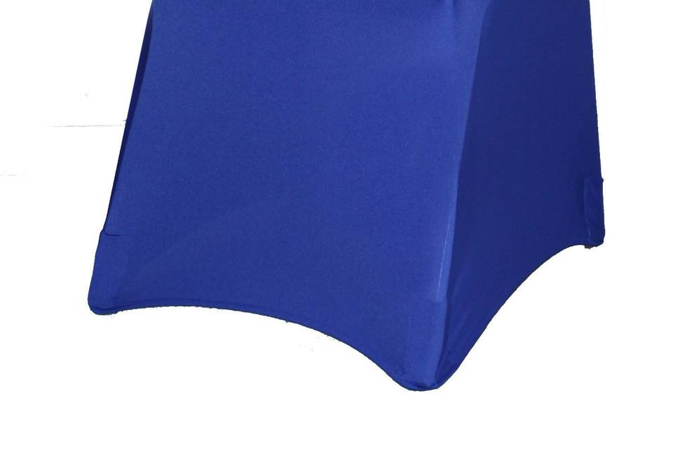 Spandex Banquet Chair Covers in Royal Blue.