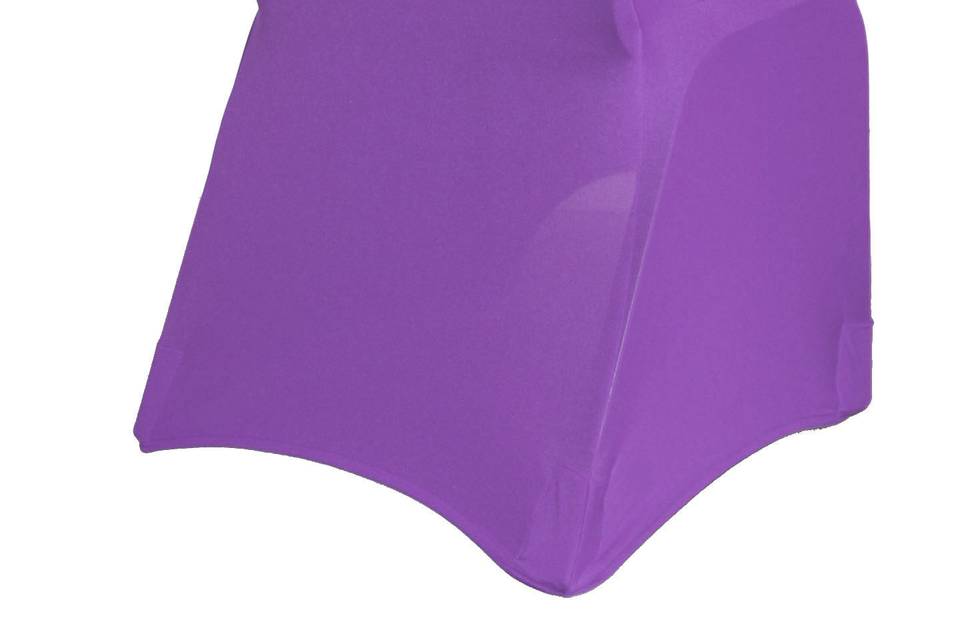 Spandex Banquet Chair Covers in Purple.
