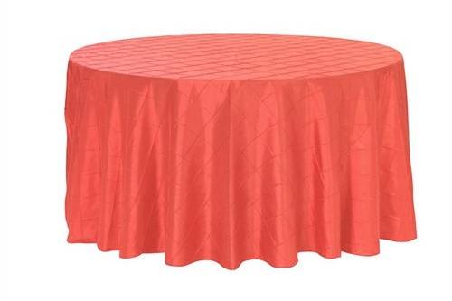 Coral Tablecloths for Weddings (Pintuck)