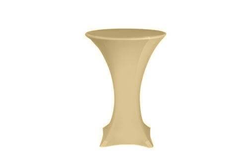 30 inch Champagne Highboy Cocktail Round Spandex Table Covers