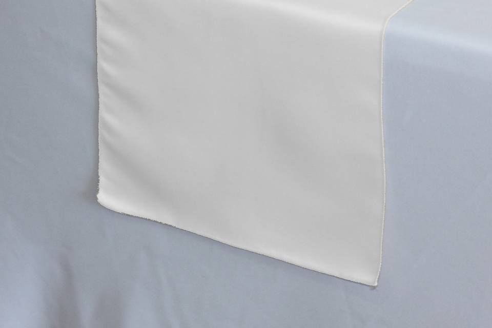White Lamour Table Runners