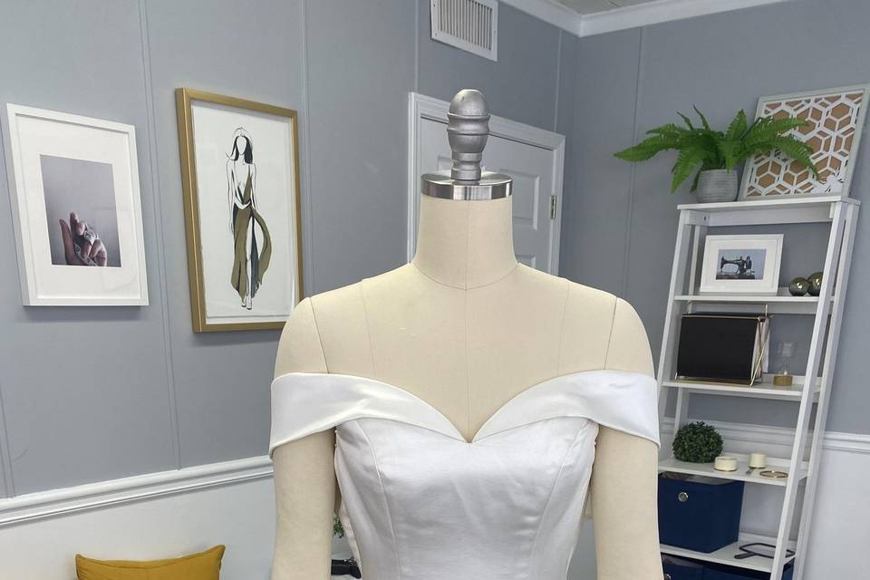 Dress on display