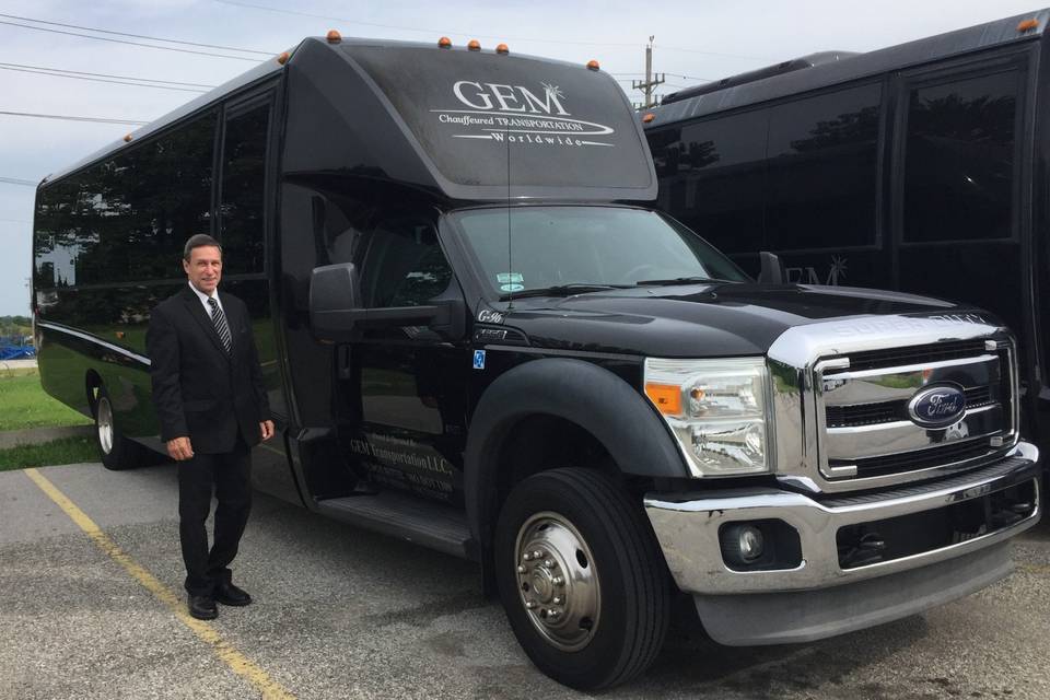 Sleek black vehicle