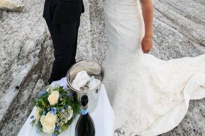 The toast.Photo by Shannon McGuire of Chugach Peaks Photography.