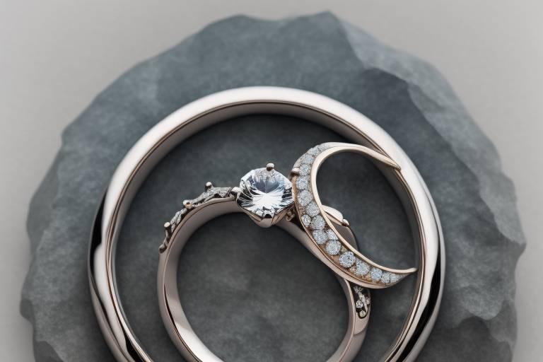 Crescent moon rings