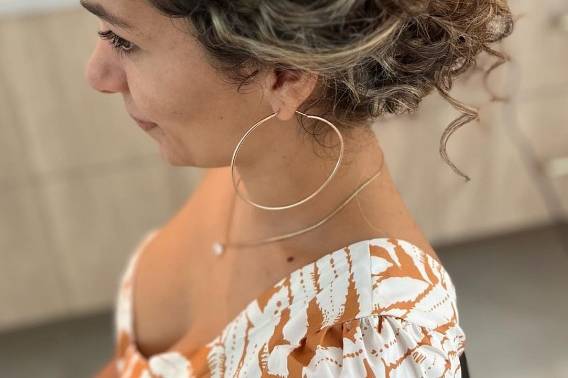 Curly updo