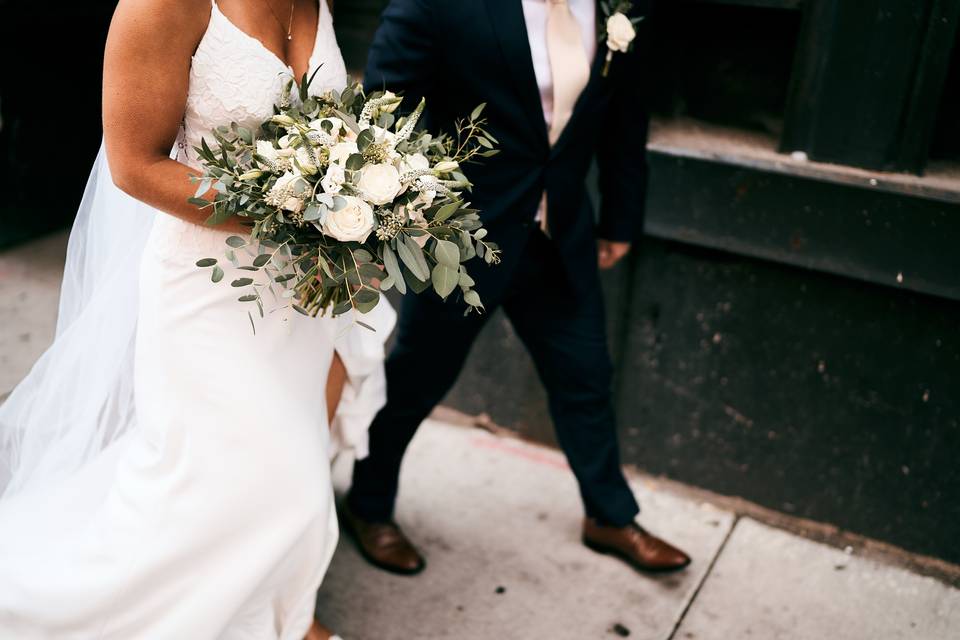 White and green bouquet