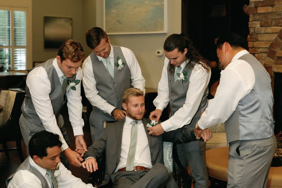 Grooms Getting Ready Shots