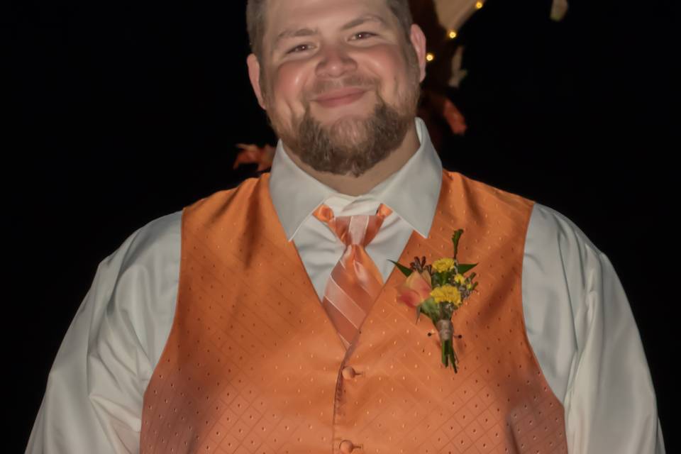Happy groom