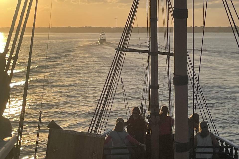 Sail into golden skies