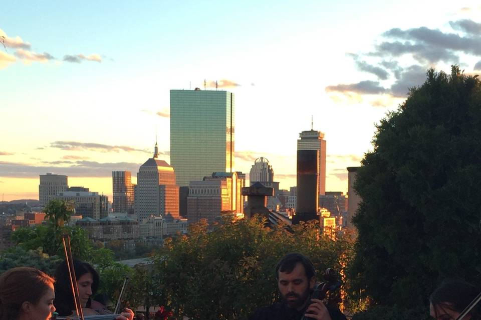 Boston rooftop wedding
