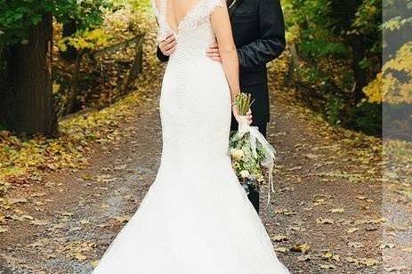 This  photo # two after I redesigned the back neckline. Do not discourage if you can't find the exact style of your dream dress
