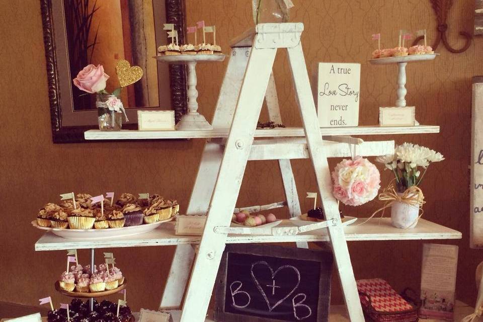 Ladder laden with sweets