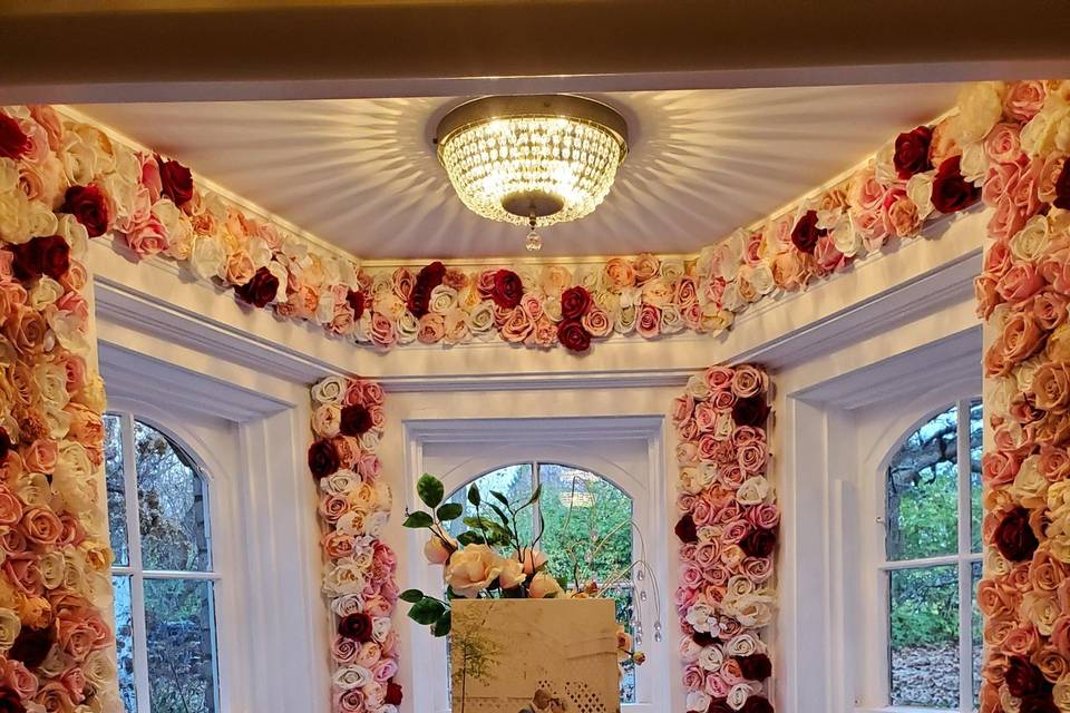 Custom flower wall