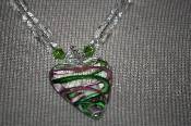 Custom design clear and green crystal earrings, bracelet and necklace for the Bride or bridal party in any style and length. All Renee needs is YOUR wedding colors. With or without pendant.