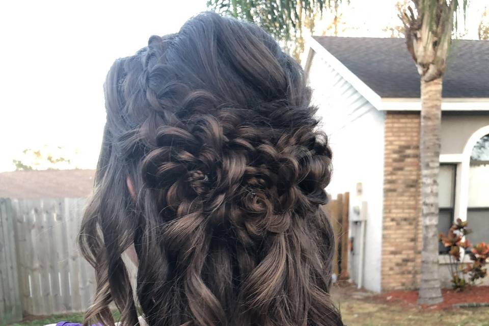 Flower Braids w/ Curls