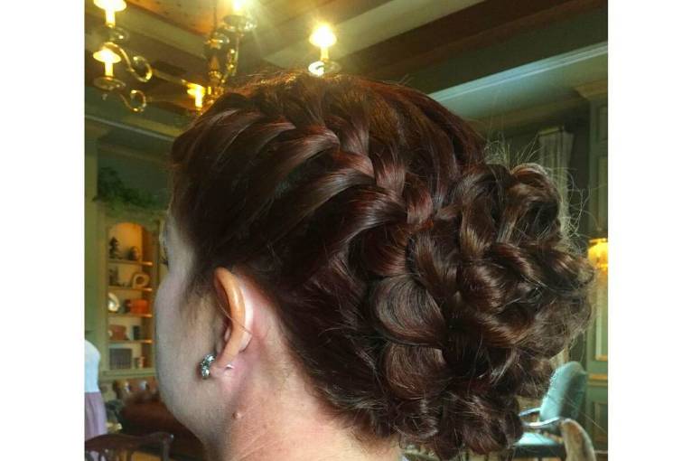 French Braided Updo