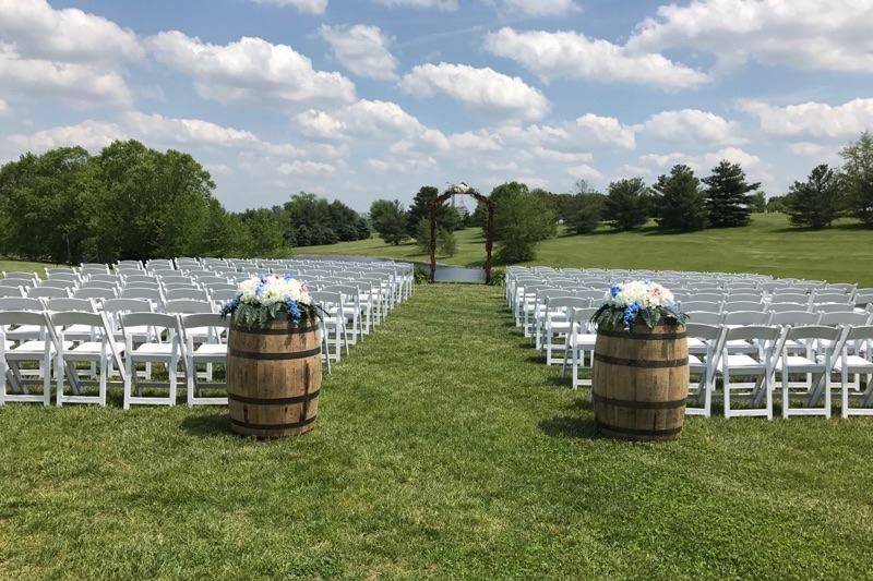 Outdoor wedding ceremony