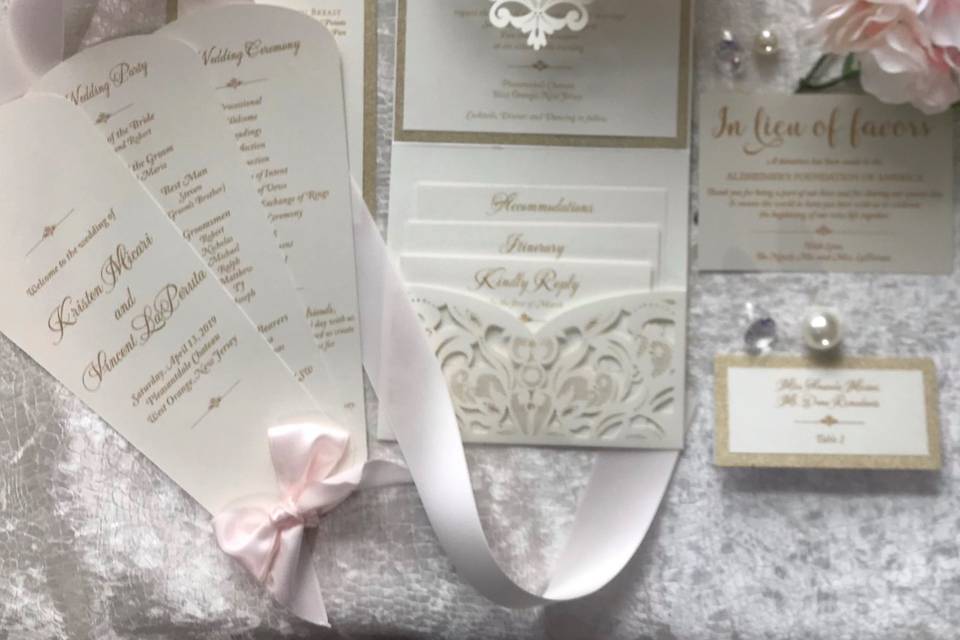 Laser cut invitations