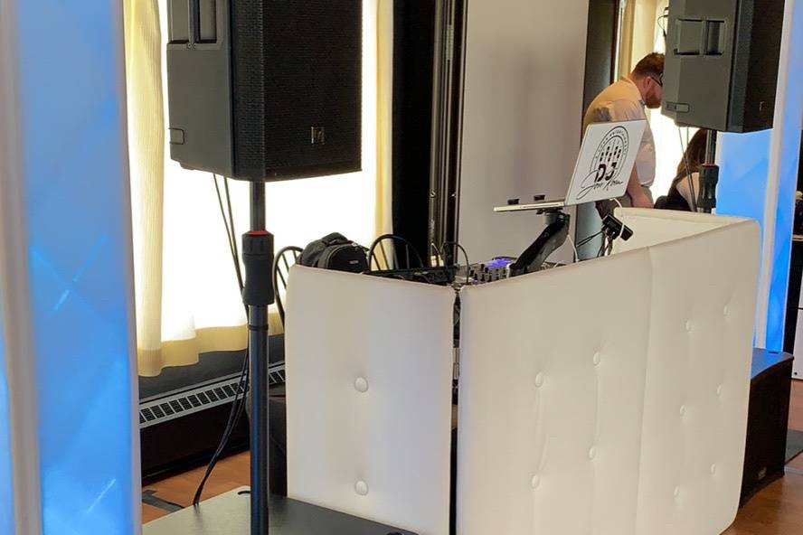 DJ booth setup