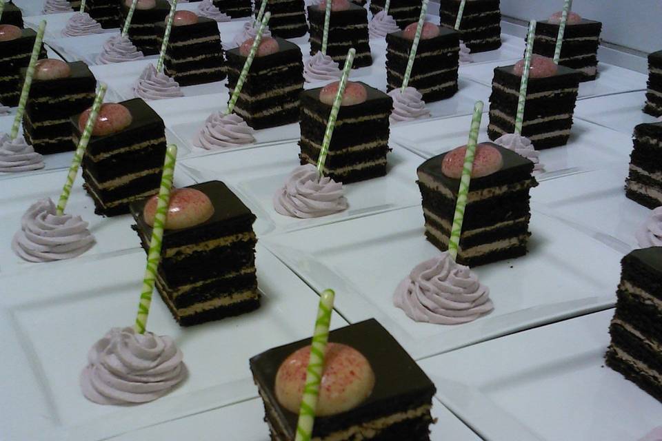 Devil's Food Cake with a Raspberry Mousse