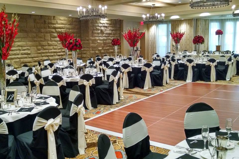 Reception with chair covers