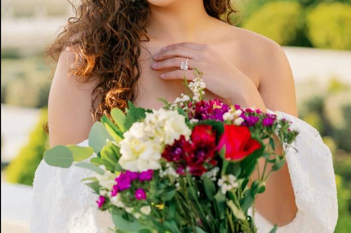 Glamorous wedding look