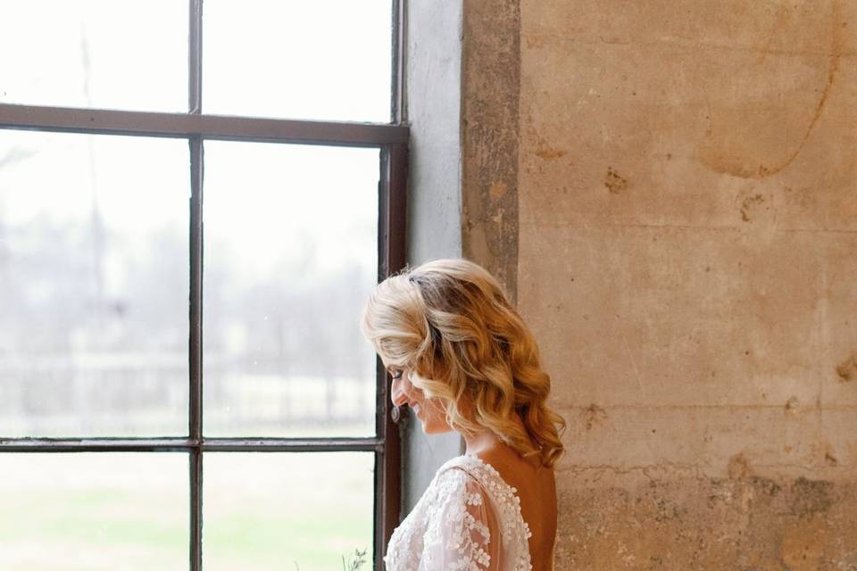 Bride with bouquet