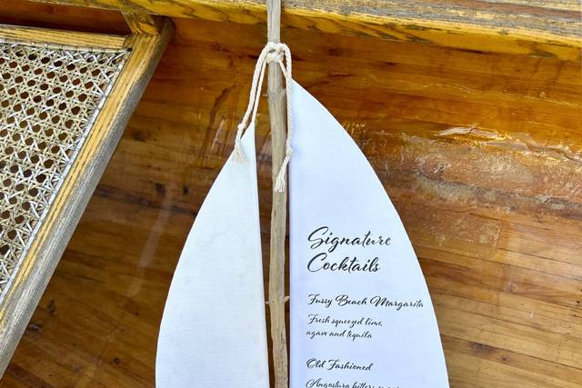 Bar Menu Sailboat