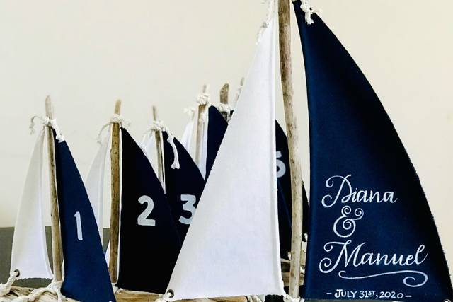 Head Sailboat & Table Numbers